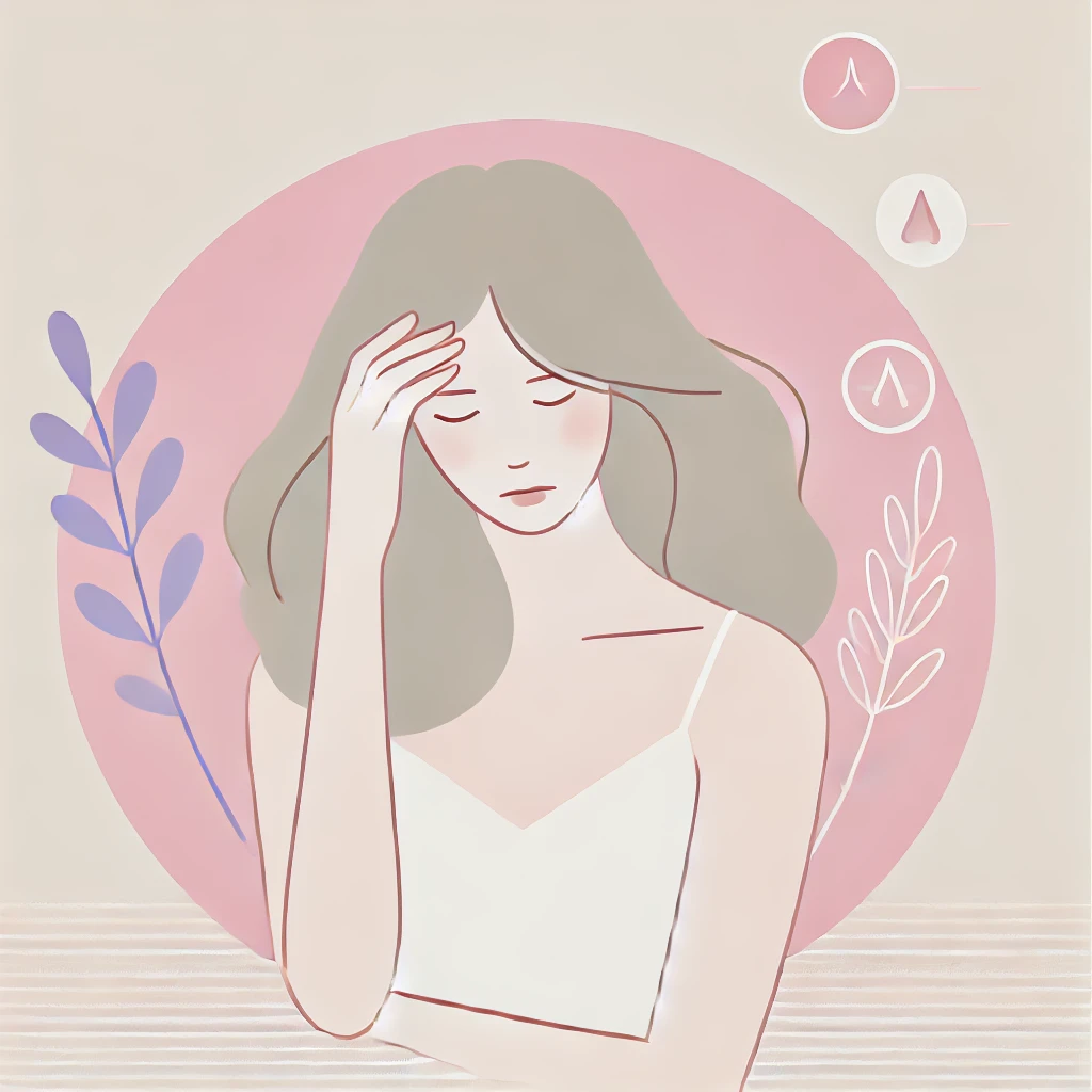 Perimenopause Symptoms – Woman Illustration
