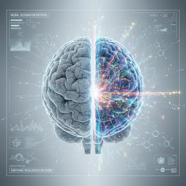 Neuro-pharmacological visualization of brain receptor recovery from emotional blunting.