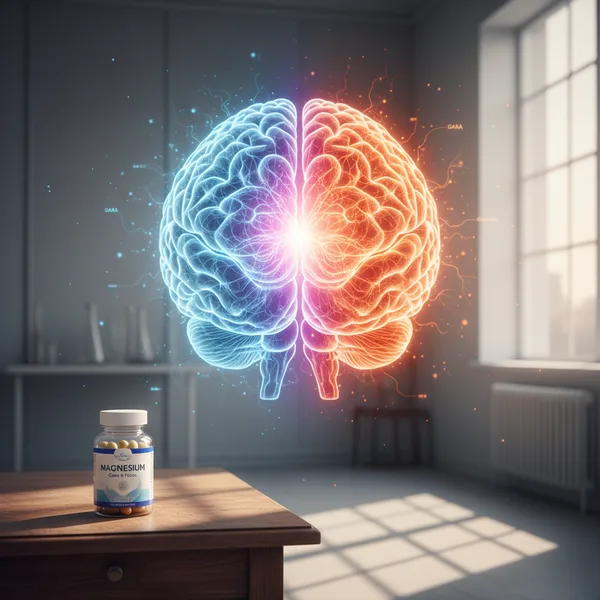 Neural pathways in the brain illustrating the glutamate and glycine connection